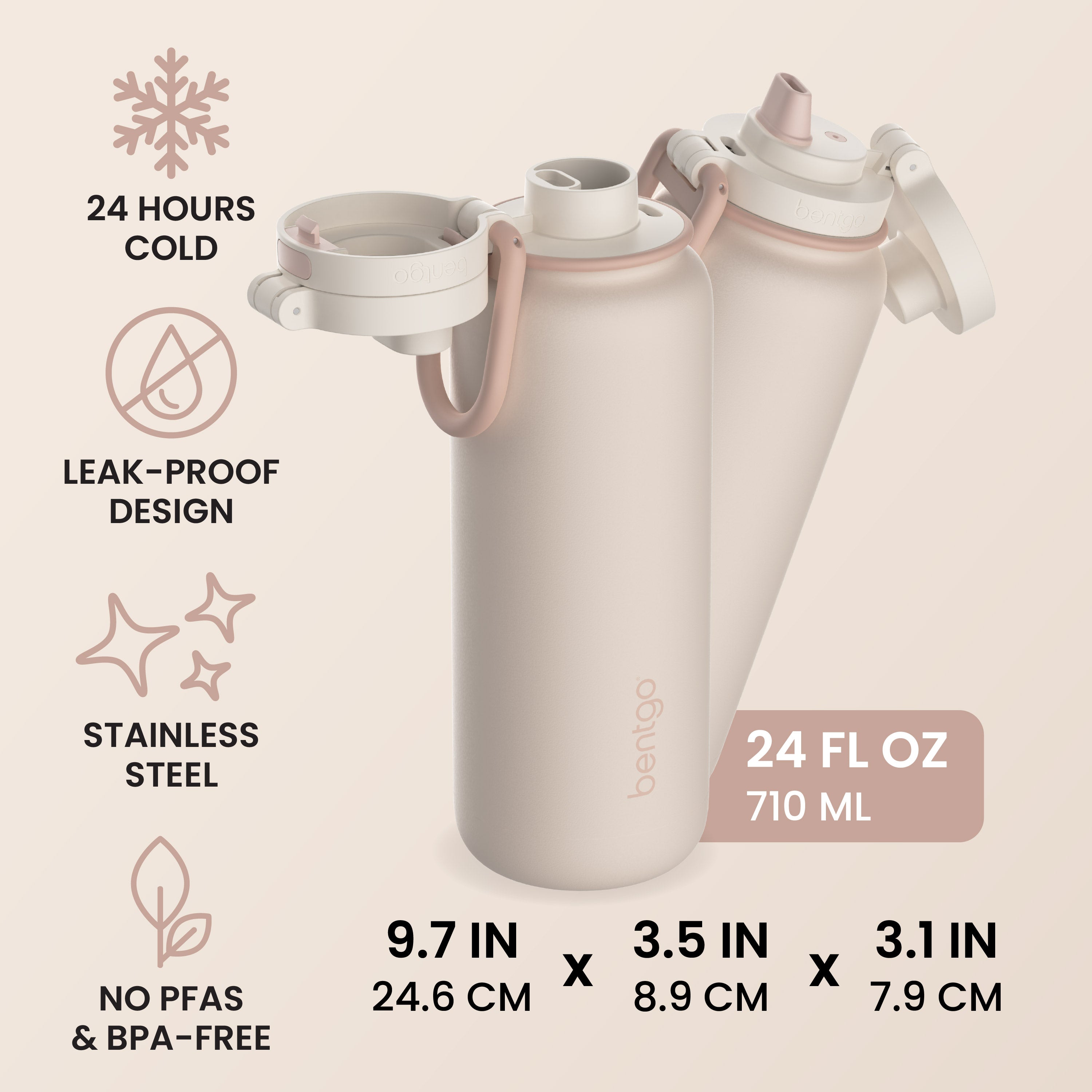 Bentgo Flip 2-in-1 Water Bottle (24 fl oz)